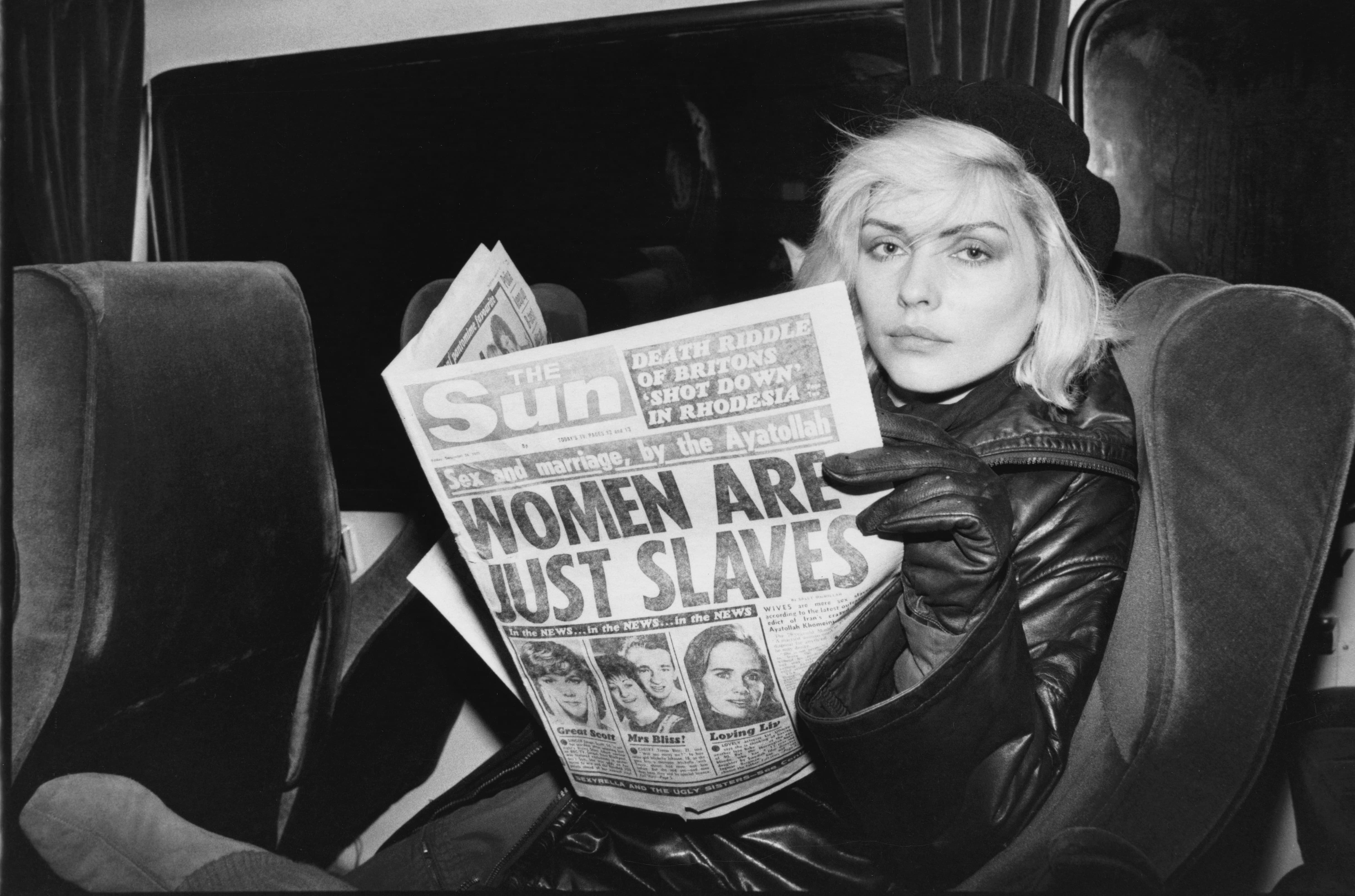 Debbie with The Sun. Photo by Chris Stein from the book <i>Negative</i>, courtesy of Rizzoli.